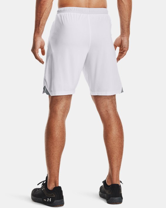 Men's UA Locker 9" Pocketed Shorts, White, pdpMainDesktop image number 1